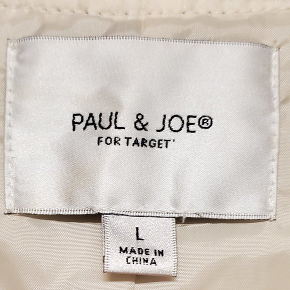 Paul & Joe Cream Ruffle Leather Jacket. Size LG - Picture 5 of 9